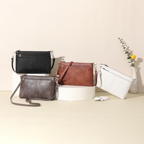 Image of SENDEFN PU Leather Crossbody Bag for Women Small Clutch Purses Crossbody Shoulder Handbag Wallet Purses RIFD Card Slots