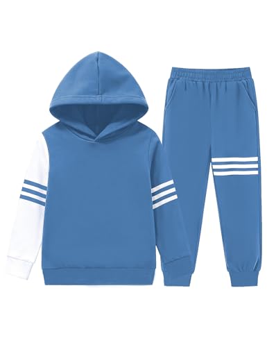 Boy Clothes Long Sleeve Striped Hoodie Sweatshirts Top and Pants Fall Winter Kids Boys 2 Pieces Outfits Sets 3-8 Years