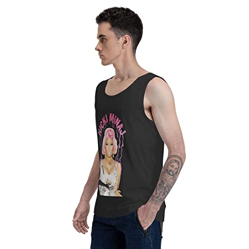Nicki Rapper Singer Minaj Band Tank Tops Men Gym Shirts Undershirt Workout Tank Tops Black Medium #TOP4