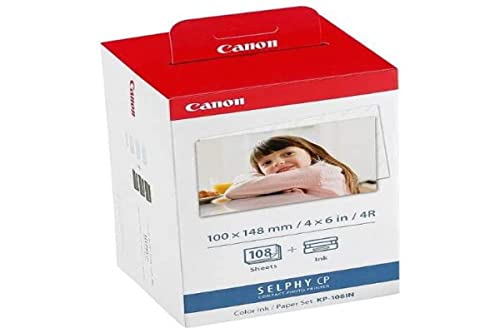 Papier photo pour canon canon selphy cP   740, 108 feuilles de papier photo a6, color ink paper lot de 100 x 148 mm, cP740