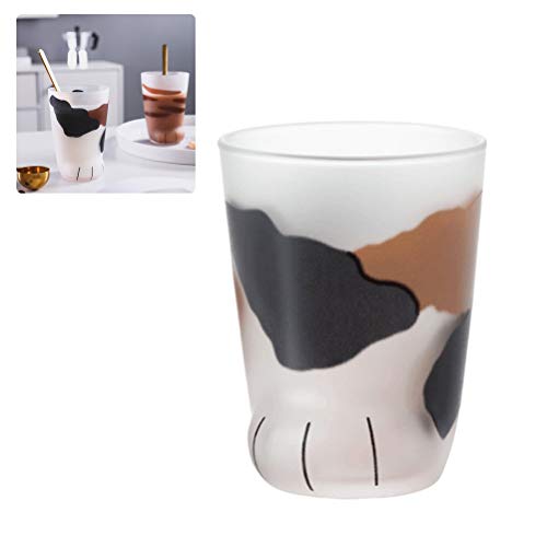 cat paw Cup cat paw Glass cat paw Cups 1 Pcs Cute Cat Paws Glass Tiger Paws Mug Office Coffee Mug Breakfast Milk Glass Cup Gift (b)