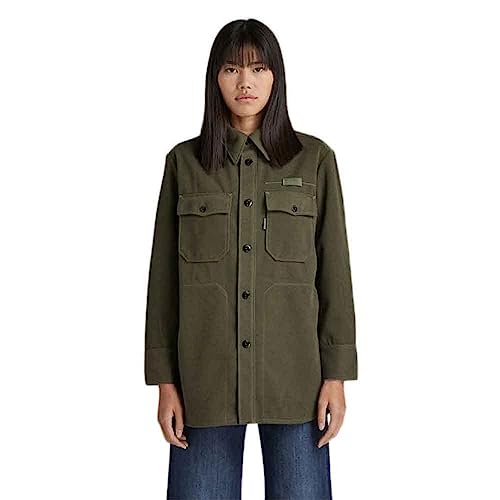 G-Star Raw Boyfriend Overshirt, Sobrecamisas Para Mujer, Verde Lt Hunter D22178-D200-8165 , Xs G-Star Raw Boyfriend Overshirt, Sobrecamisas Para Mujer, Verde Lt Hunter D22178-D200-8165 , Xs