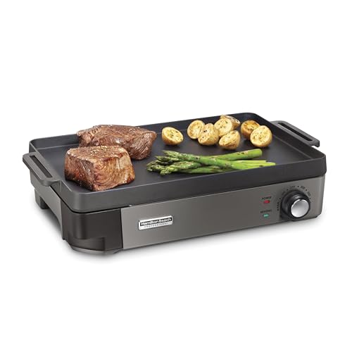 Hamilton Beach Professional Cast Iron Indoor Electric Grill & Griddle,