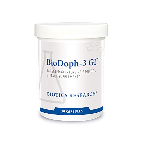 Biotics Research BioDoph-3 GI Targeted Intensive GI Probiotic Capsules. Clinically Validated Multi-Species Formula. Gut Health, Immune Support, Dairy Free