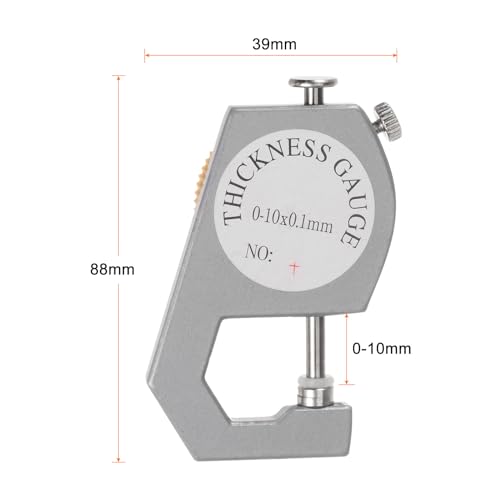 Calibrador de Grosor Mecánico HARFINGTON 0-10mm 0.1mm Cabeza Plana para Medir Cuero, Papel y Láminas de Metal miniatura 2