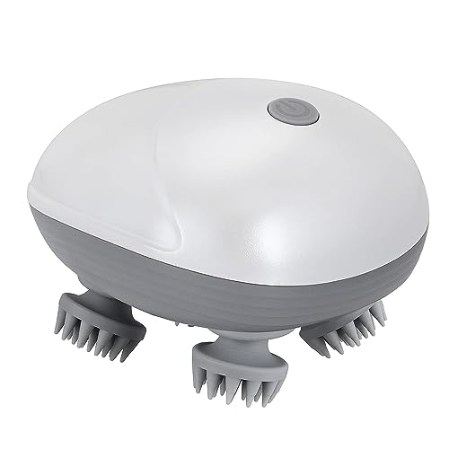 Tcraych Electric Head Scalp Massager For Hair Growth Stress Relax, With 4 Massage Heads & 3 Speeds Dog Head Massager & Cat Face Massager For Indoor Cats, Cordless & Waterproof #TOP11