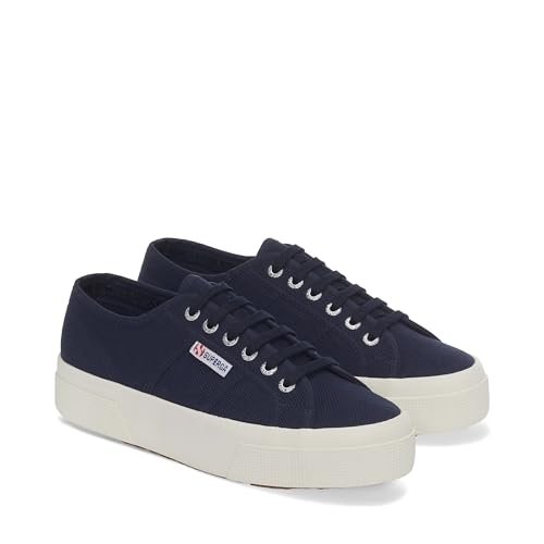 Image of Superga 2740 Platform Sneakers for Men and Women - Iconic Italian Men's and Women's Tennis Shoes with Breathable Canvas Upper, Non Slip Rubber Sole