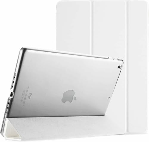 Case For iPad Air 3rd Generation(2019) Air3 & iPad Pro 10.5-inch(2017) Pro10.5-Slim Lightweight, Shell Stand Cover With Translucent Frosted Back Protector For iPad 10.5"(Auto Wake/Sleep) (White)