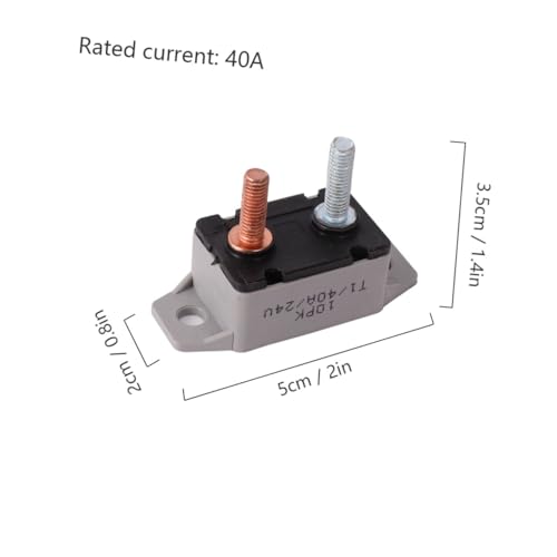 Disyuntor automático de reinicio con funda para vehículos eléctricos de 12V y sistemas náuticos 2
