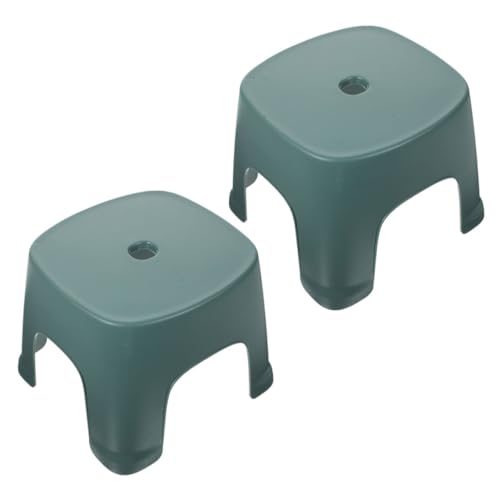 MUCKLILY 2Pcs Lightweight Nonslip Step Stool for Bathroom Foot Stool with Smooth Surface Portable Low Stool for Easy Access Safe and Design