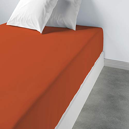 Les Ateliers du Linge - Lot de 2 draps Housses 80x200 cm - pour Lits à sommier articulé - Tissu Lavable 100% Coton - Couleur Unie Cover