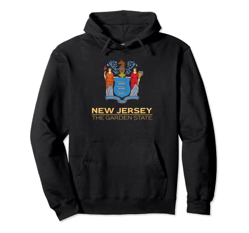 NUOVA BANDIERA DI STATO JERSEY THE GARDEN STATE NEWARK Felpa con Cappuccio