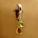 Natural Citrine and peridot dangle Belly Ring sexy in a snap navel rings Belly button Handmade navel barbell