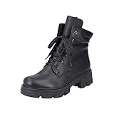 Rieker Damen 74624 Biker Boots, schwarz, 39 EU
