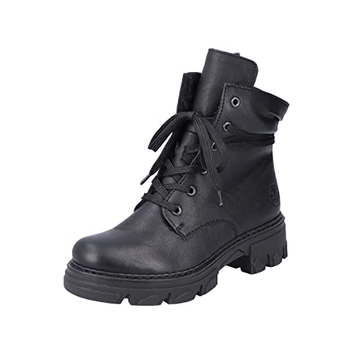 Rieker Damen 74624 Biker Boots, schwarz, 41 EU