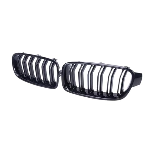 Grilles de calandre avant voiture F30 F31 F35 finition double lamelles noir brillant premium