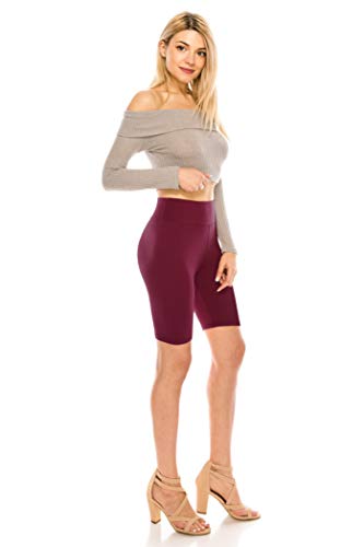 Image of ALWAYS Women's High Waist Bike Shorts - Athletic Workout Tummy Control Stretch Running Yoga Pants