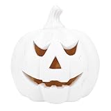 Photo Gallery luqeeg porta della luce della zucca fatta a mano in resina bianca, zucca di decorazione con tocco unico, interno vuoto e apertura inferiore, facile manutenzione per candela a led Photo Gallery luqeeg porta della luce della zucca fatta a mano in resina bianca, zucca di decorazione con tocco unico, interno vuoto e apertura inferiore, facile manutenzione per candela a led