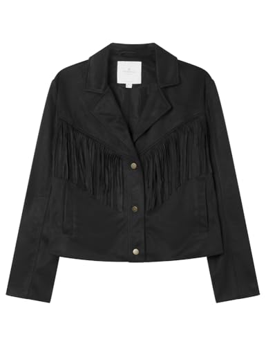 Veste femme Springfield biker antelina flecos blouson franges
