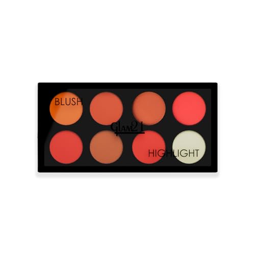Image of Glam21 Blush & Highlighter Palette|Silky Smooth Pigments for Long-Lasting Shimmer Glow | Buildable Radiance | Lightweight & Blendable Formula | Suitable for All Indian Skin Tones | 21.5 gm - Classy-03