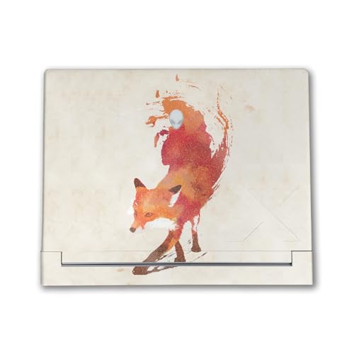 Image of Glossy Glitter Laptop Skin Compatible with Alienware X16 R2 (2024) - Vulpes Fox - Premium 3M Vinyl Protective Wrap Decal Cover - Easy to Apply | Crafted in The USA by MightySkins