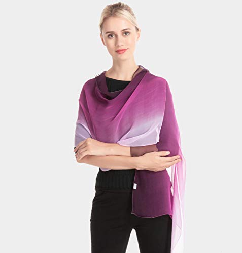 Womens Ombre Chiffon Scarf Summer Beach Scarves Neck Shawl Wrap Cover Up3
