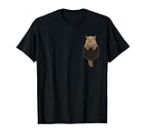 capybara carino tascabile divertente capybara in tasca per uomo donna maglietta