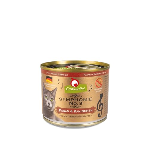 GranataPet Symphonie No. 9 Fasan & Kaninchen, 6 x 200 g, Katzenfutter ohne Getreide & Zuckerzusätze, Filet in natürlichem Gelee, delikates Nassfutter für Katzen