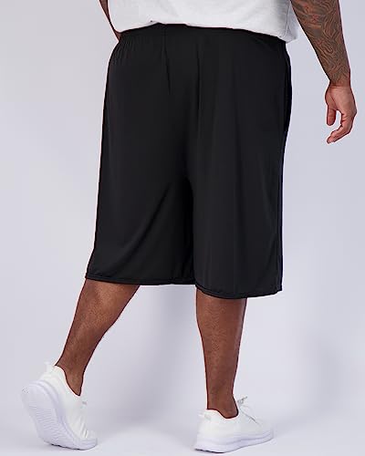 Image of Real Essentials Men's Big & Tall 3-Pack Dry Fit & Mesh Active Athletic Perfomance Shorts (3X-5X)