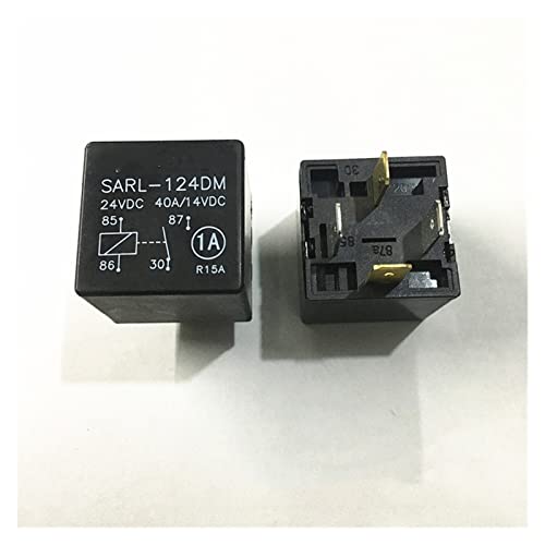 Relé automotriz SARL-124DM de 24VDC y 40A con conector de 4 pines para coche