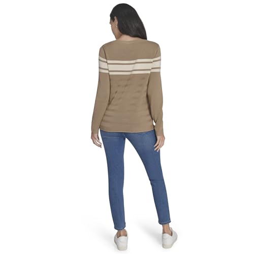 Image of Nautica Women's Mariner Stripe Pullover Boatneck Long Sleeve
