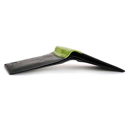 Image of WildHorn� RFID Protected Genuine High Quality Mens New Leather Wallet (New Black Nappa 1)