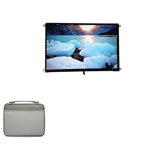 BoxWave Case Compatible with Mimo UM-1080-OF - Hard Shell Briefcase, Slim Messenger Bag Briefcase Cover Side Pockets - Pewter