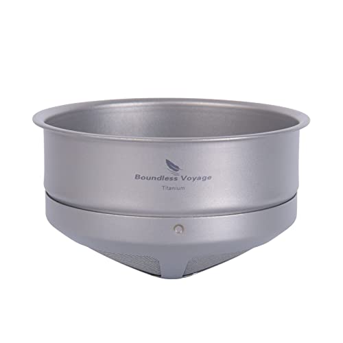 iBasingo Titan Kaffeefilter Über Papierlosen Kaffeefilter Gießen Leichter Tragbarer Outdoor Camping Haushaltsgarten Büro Wiederverwendbarer Kaffeetropfer (Ti6001P Nur Filter)