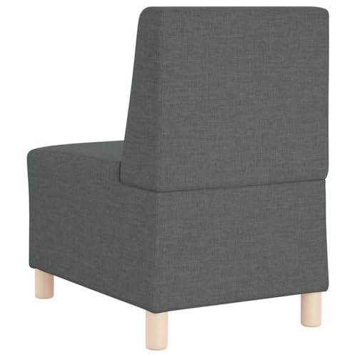 Sofá modular gris oscuro para salones estrechos con asiento de 55 cm y estructura de madera 6