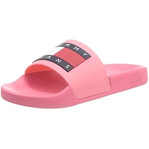 Tommy Jeans Vlag Zwembad Dames Roze Slides