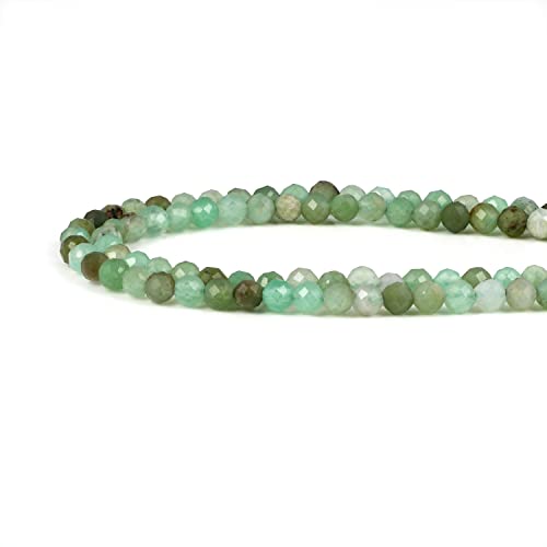 Chrysoprase perles en vrac 3 mm pour création bijoux fins collier 39 cm DIY