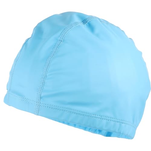 KICHOUSE Gorro De Natación De PU para Pelo Gorro De Natación para Adultos Gorro De Elástico Unisex Gorro De Natación Cómodo y Duradero