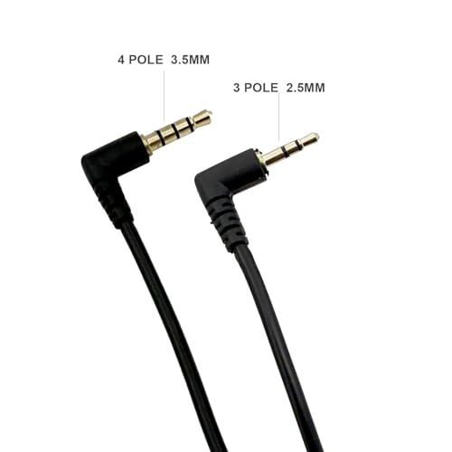 Cable de audio estéreo 2.5mm a 3.5mm 10 pulgadas, 2 unidades miniatura 2