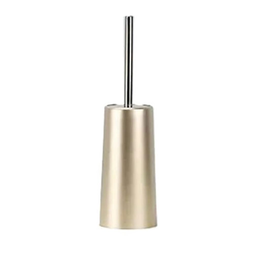 Zyyanshop Gold Toilet Brush Toilet Brush Kit Floor Standing With Holder Household Bath Accessories(Gold)