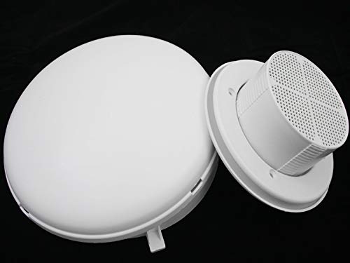 Ventilatore da tetto a fungo, con zanzariera, per roulotte, camper, barca, colore bianco