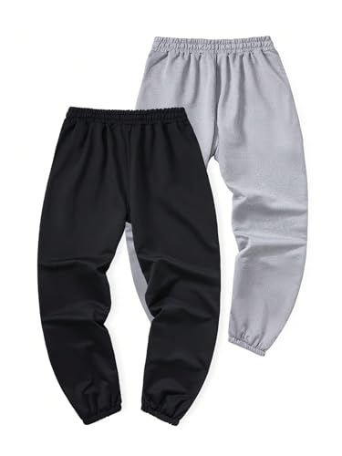 Floerns Men's 2 Pcs Graphic Print Drawstring Waist Active Jogger Sweatpants2
