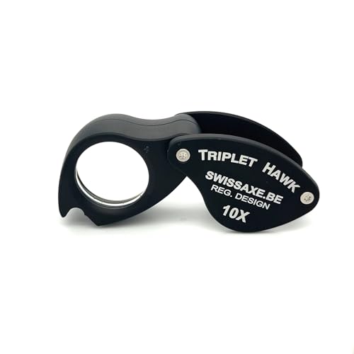 Triple Hawk Triple Hawk 10x Diamond Loupe by Swiss Axe, Black