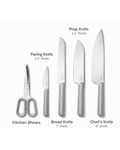 image for Caraway Kitchen Knife Set & Wooden Utensil Set - Made With Premium Ger