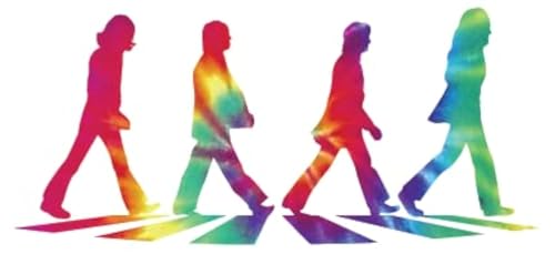 Beatles Abbey Road Sticker Crosswalk Decal Merchandise Memorabilia Album Record Iconic Band Pepper Vinyl Sticker | Premium Quality | 7-Inches | S041 (White-Tiedye) - Les Beatles, Paul McCartney, John Lennon, RIngo Starr, George Harrison Beatles Abbey Road Sticker Crosswalk Decal Merchandise Memorabilia Album Record Iconic Band Pepper Vinyl Sticker | Premium Quality | 7-Inches | S041 (White-Tiedye)
