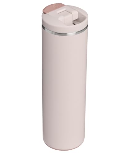 Image of STANLEY Transit FlipTop Mug | Leakproof Coffee Travel Cup | Vacuum Insulated Stainless Steel | Stays Hot or Cold for Hours | BPA-Free | 16 oz | Rose Quartz