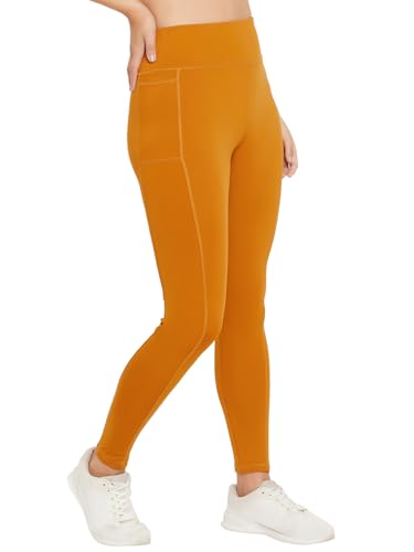 Image of Clovia Women's High Rise Regular Fit Active Tights with Side Pocket