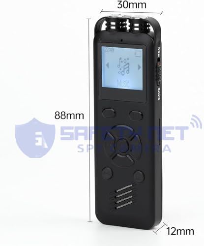 Image of SAFETYNET Voice Recorder Collection | USB, Pen, Keychain & Locket Style Recorders | 8GB-64GB | Compact & Portable Digital Audio Recorder (Model Number-13)