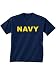 Navy NAVY Short Sleeve T-Shirt with gold print - Large