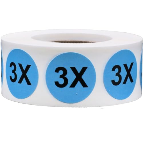 Autocollants vêtements pour vente au détail Blue Circle 0,75 cm pour éviter les erreurs de caisse